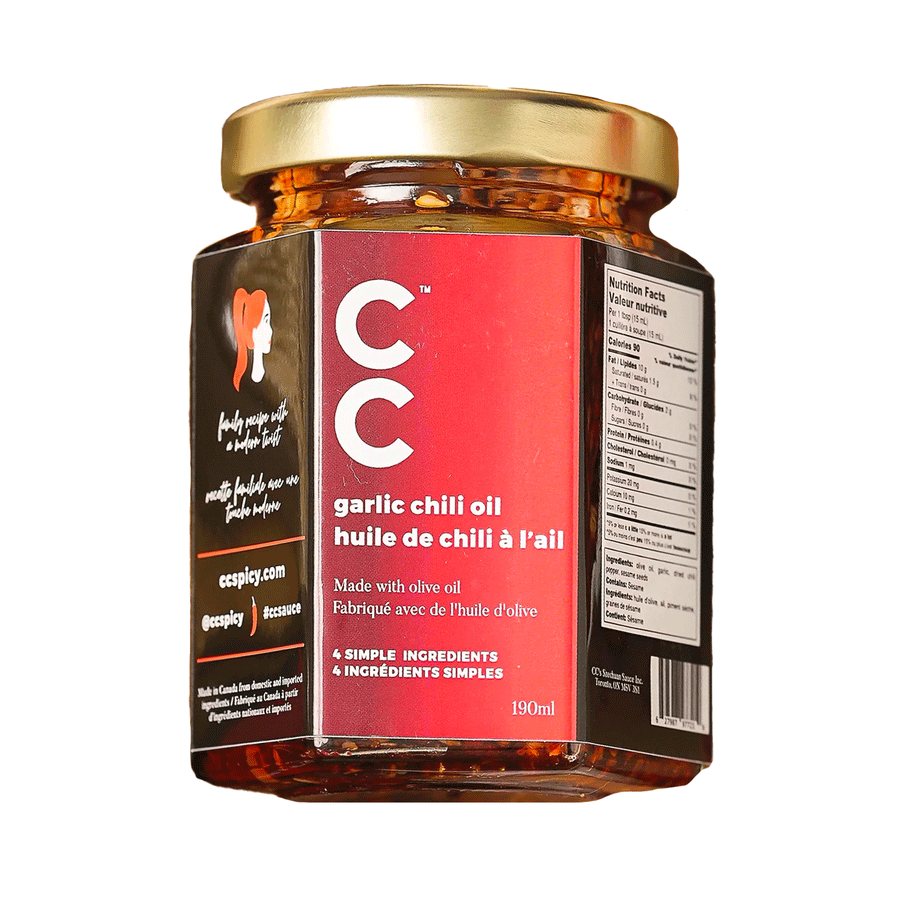 CC Garlic Chili Oil Made With Olive Oil, 190ml