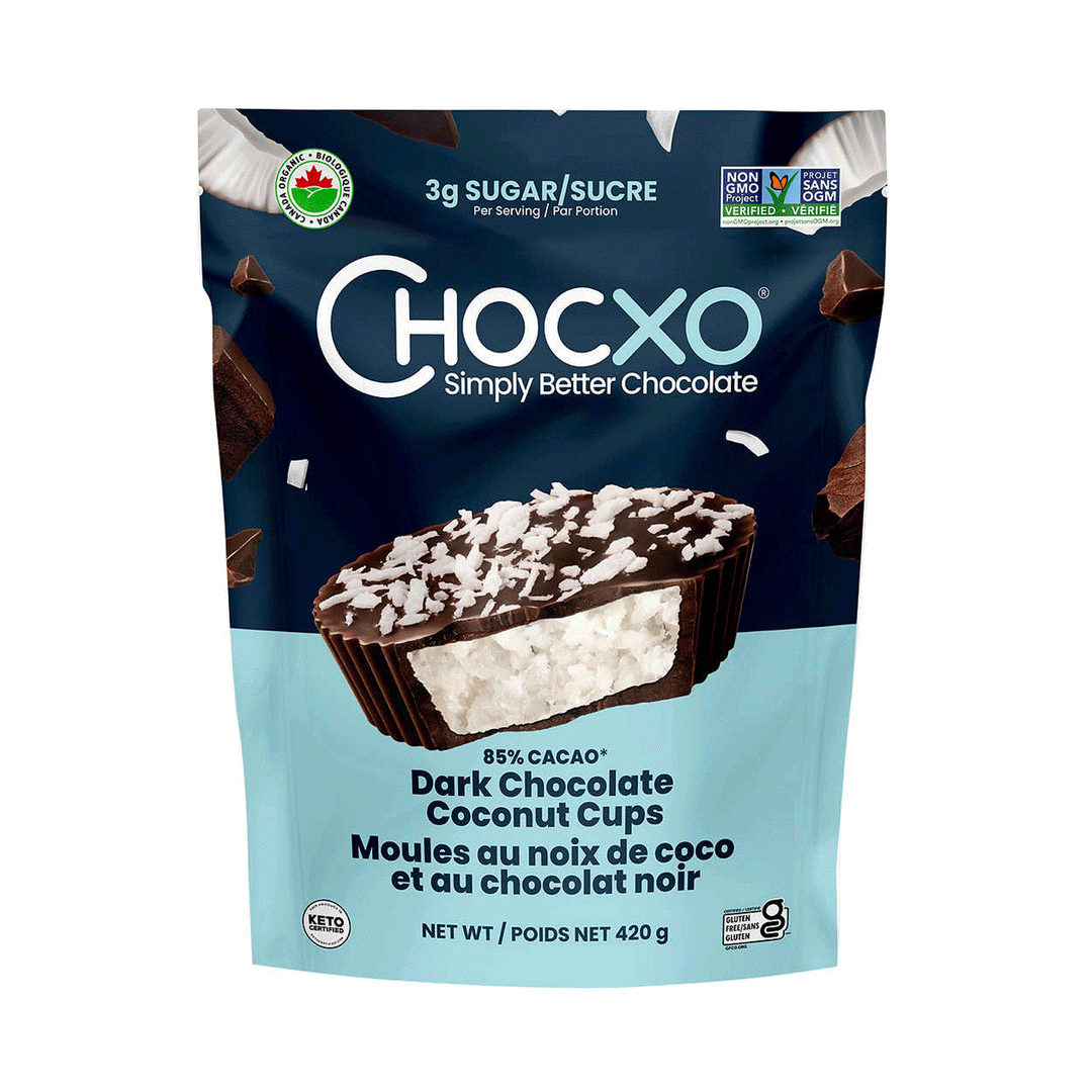 ChocXO 56% Dark Chocolate Coconut Cups, 420g