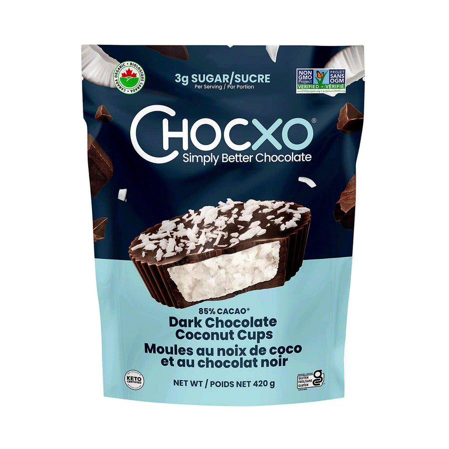 ChocXO 56% Dark Chocolate Coconut Cups, 420g