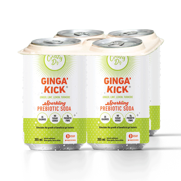 Crazy D's Ginga' Kick Sparkling Prebiotic, 4x355ml