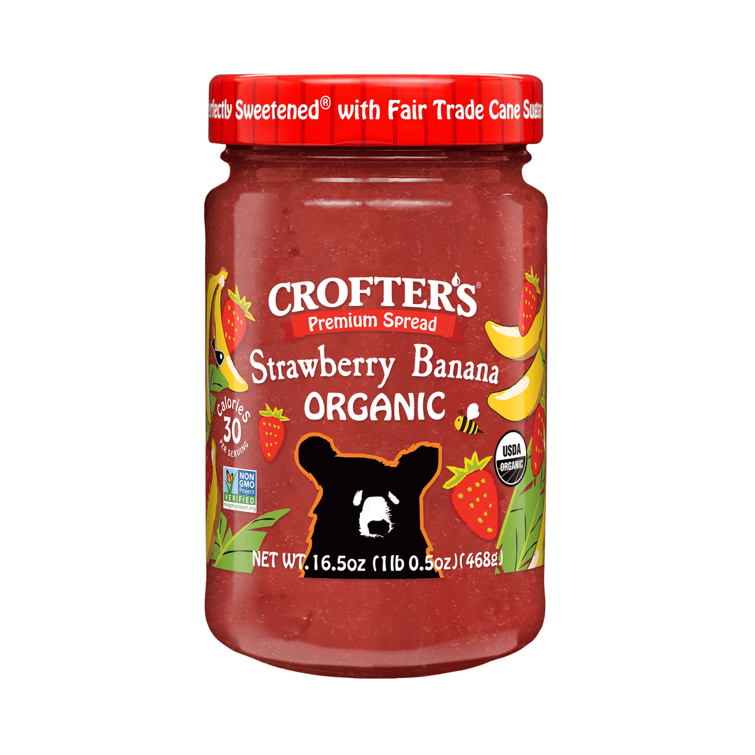 Crofter's Organic Strawberry Banana Premium Spread, 383ml