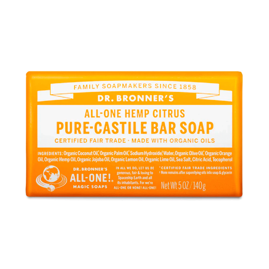 Dr. Bronner's Organic Pure Castille Bar Soap - Citrus, 140g