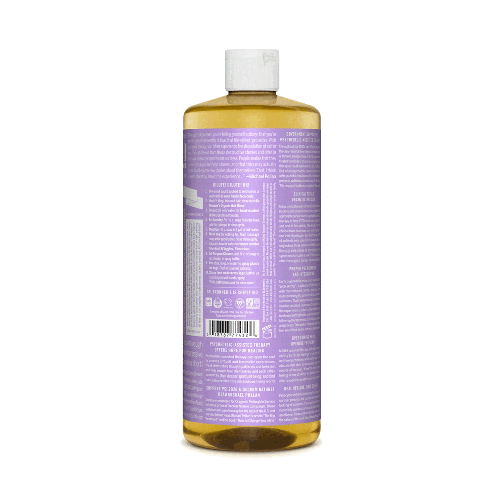 Dr. Bronner's Organic 18-In-1 Pure Castille Soap - Lavender, 473ml