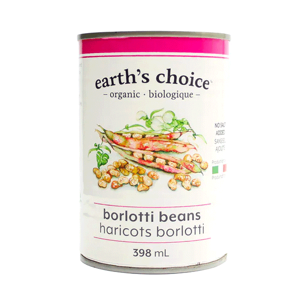 Earth's Choice Organic Borlotti Beans (No Salt Added), 398ml