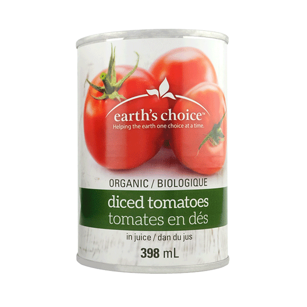 Earth's Choice Organic Diced Tomatoes, 398ml
