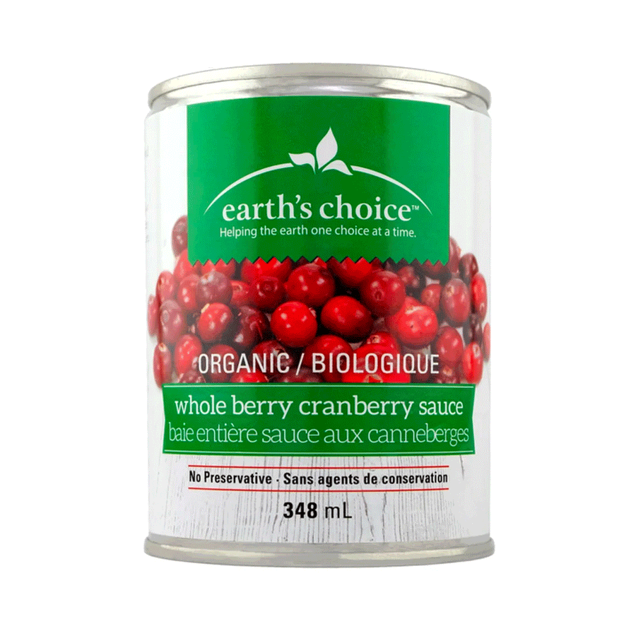 Earth's Choice Organic Cranberry Sauce Whole Berry, 348ml