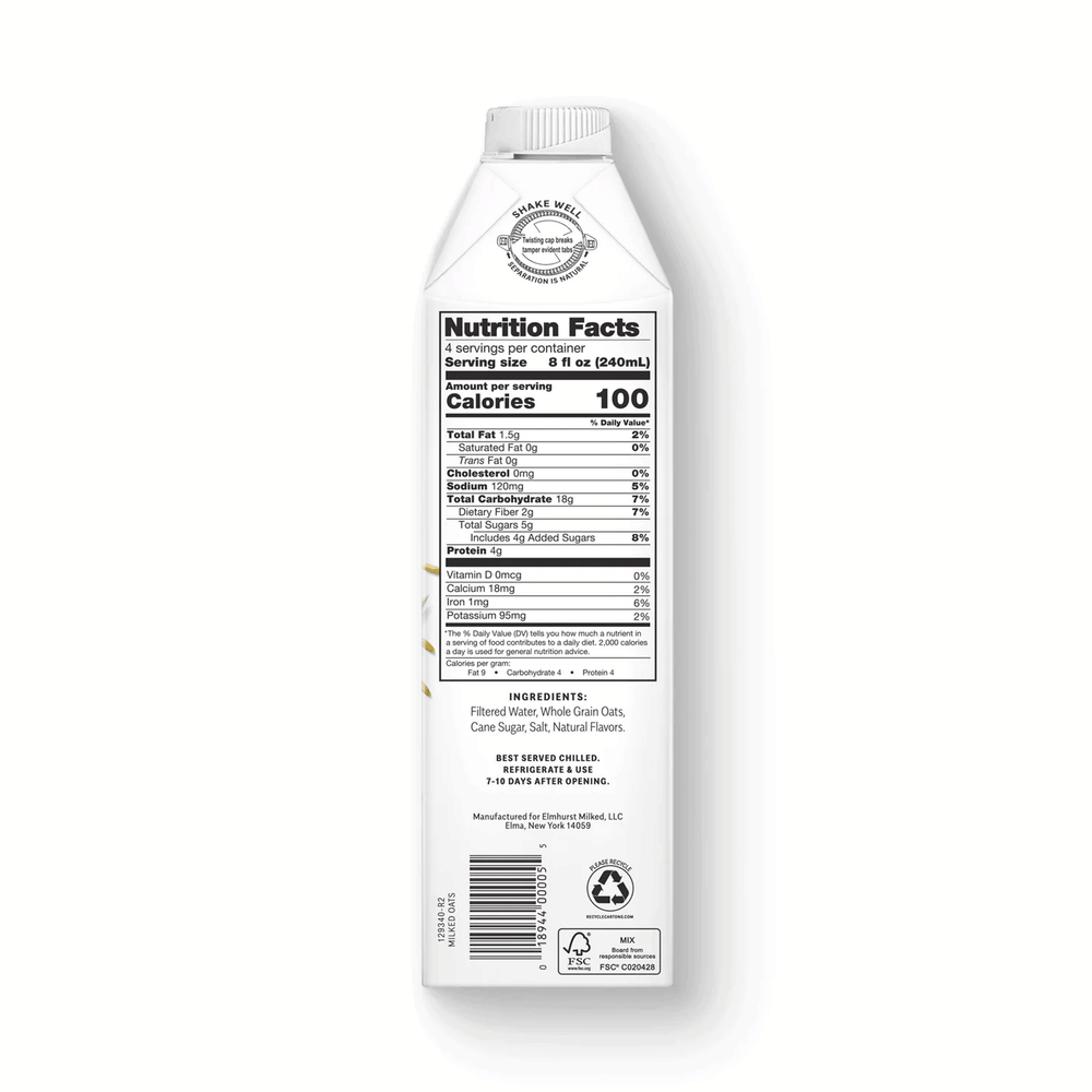 Elmhurst Original Oat Milk, 946ml