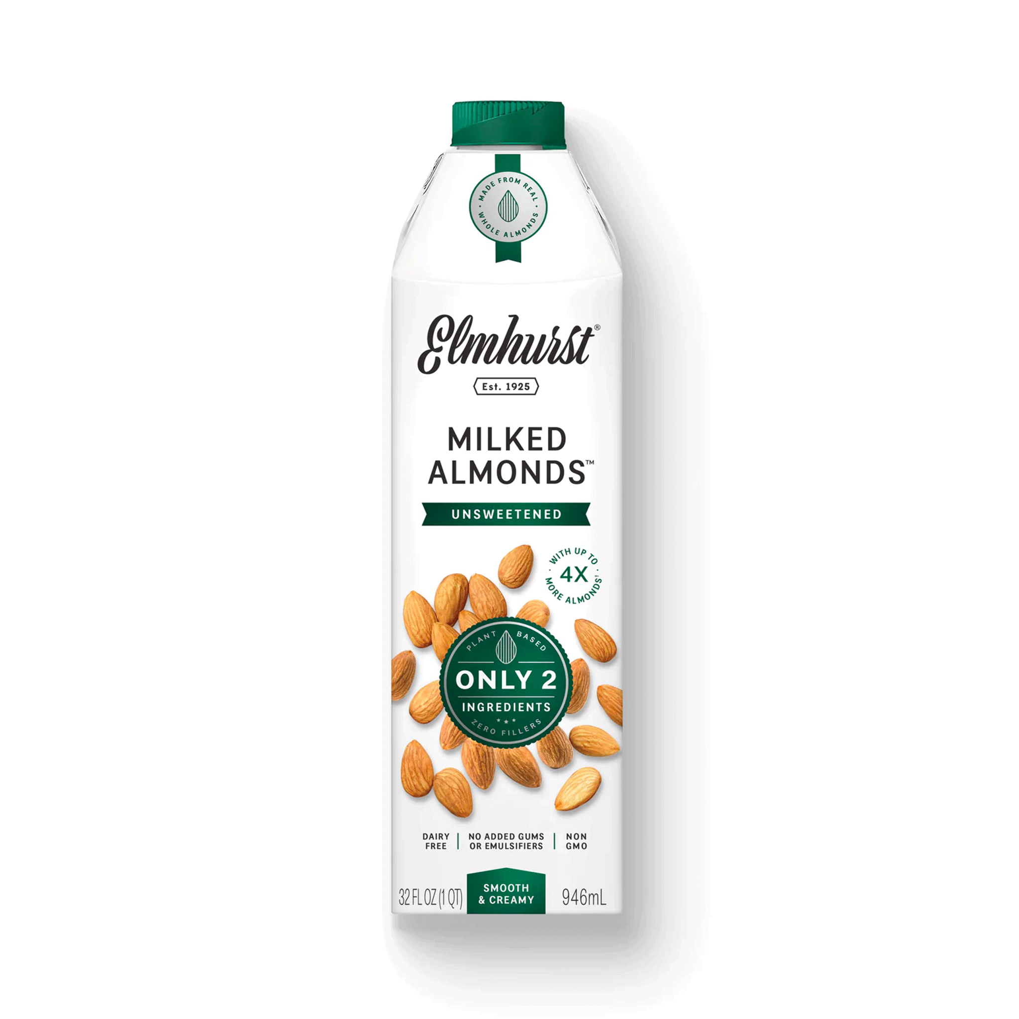 Elmhurst Unsweetened Milked Almonds, 946ml Rise Market