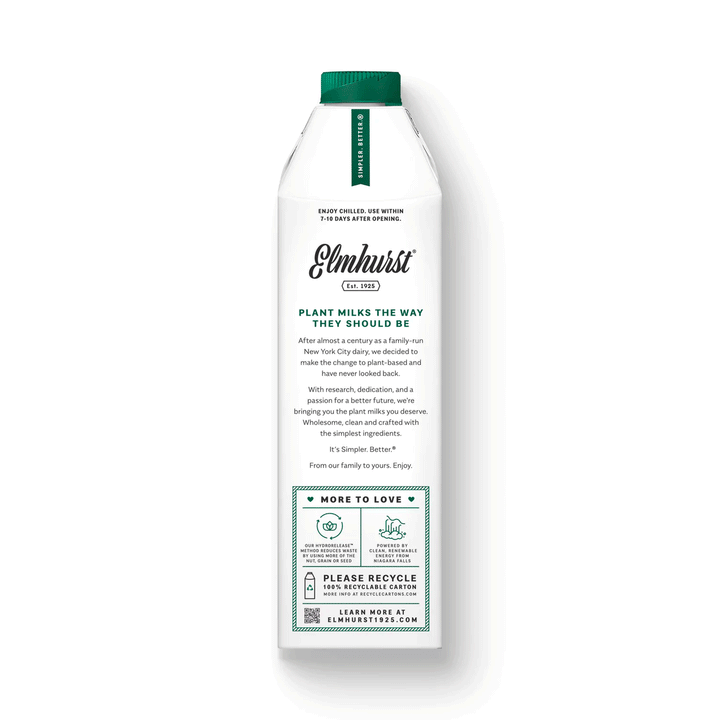 Elmhurst Unsweetened Hazelnut Milk, 946ml