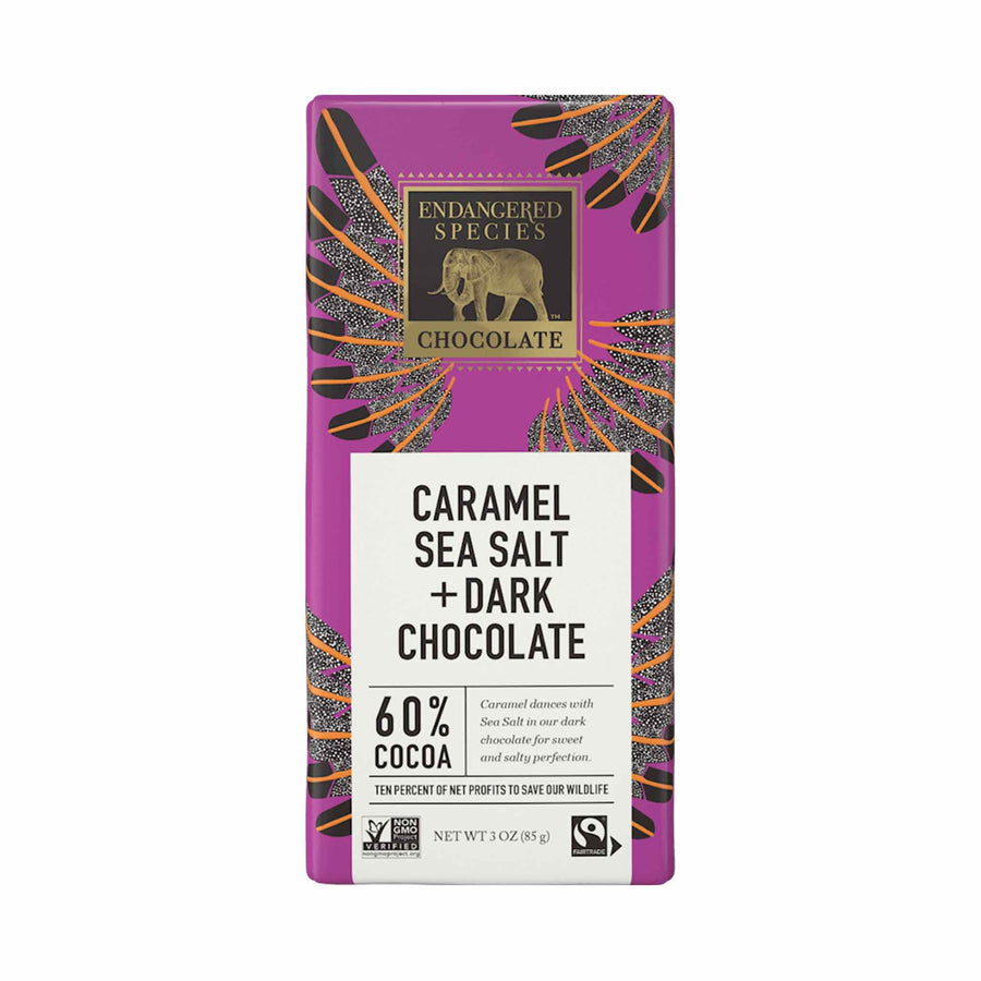 Endangered Species Caramel Sea Salt + Dark Chocolate, 85g