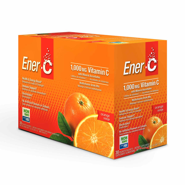 Ener-C Orange - Multivitamin Drink Mix (1,000 MG Vitamin C) - Box of 30