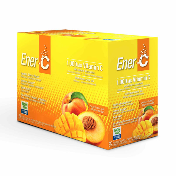 Ener-C Peach Mango - Multivitamin Drink Mix (1,000 MG Vitamin C) - Box of 30