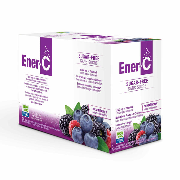 Ener-C Sugar Free Mixed Berry - Multivitamin Drink Mix (1,000 MG Vitamin C) - Box of 30
