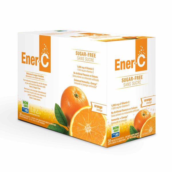 Ener-C Sugar Free Orange - Multivitamin Drink Mix (1,000 MG Vitamin C) - Box of 30