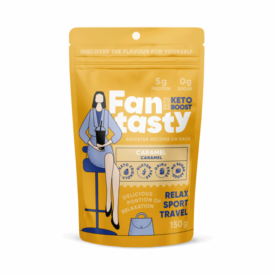 Fantasty Keto Boost - Caramel Keto Beverage Booster, 150g