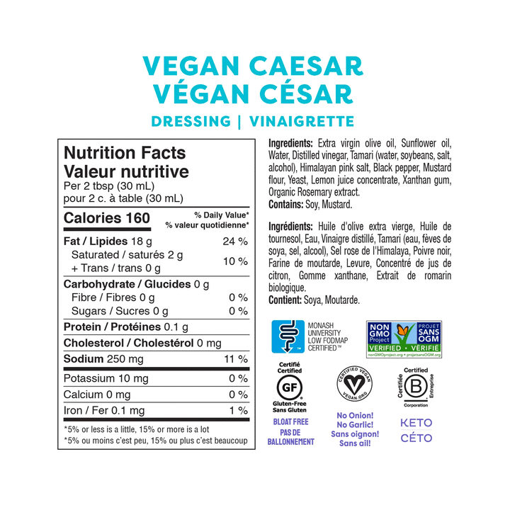 Fody Vegan Caesar Salad Dressing, 236ml