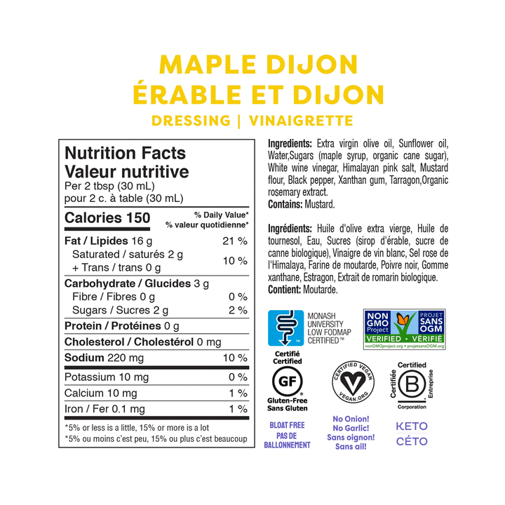 Fody Maple Dijon Salad Dressing, 236ml