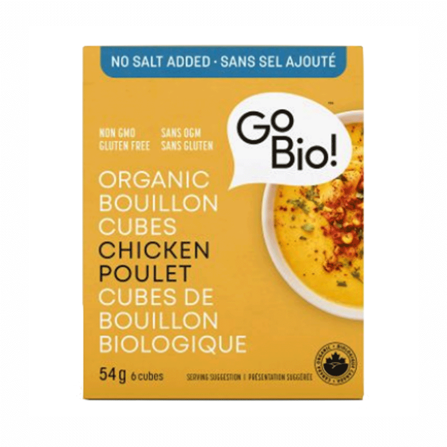 GoBio Organic Chicken Bouillon Cubes (No Salt Added), 54g