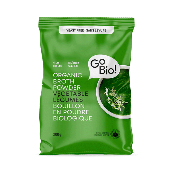GoBio Organic Vegetable Broth Powder - Yeast Free, 200g