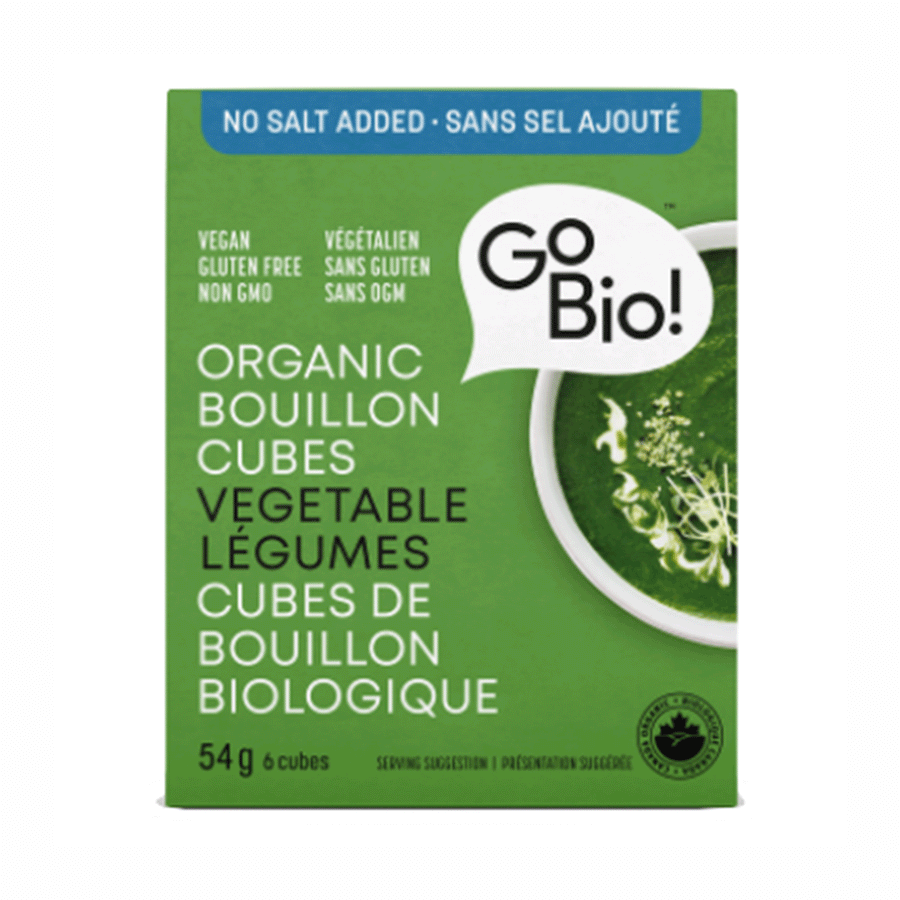 GoBio Organic Vegetable Bouillon Cubes (No Salt Added), 54g
