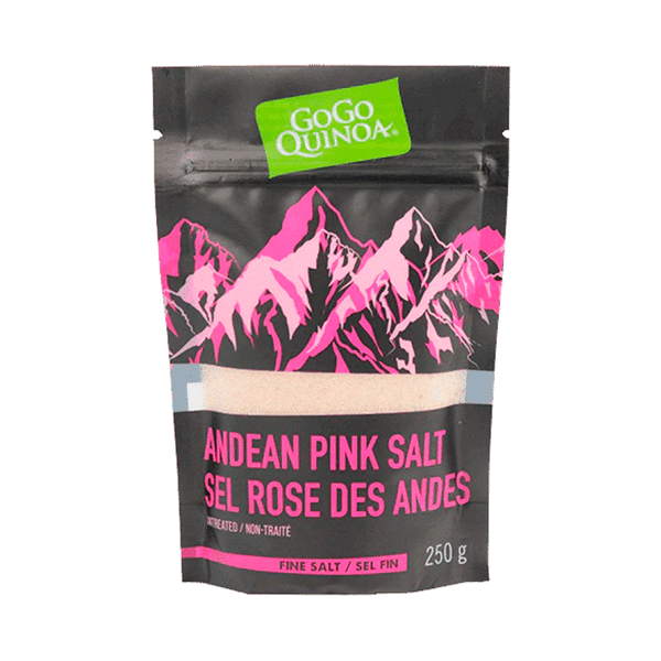 GoGo Quinoa Untreated Andean Pink Table Salt, 250g