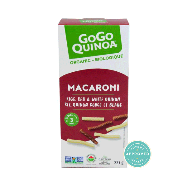 GoGo Quinoa Organic Rice, Red & White Quinoa Macaroni, 227g