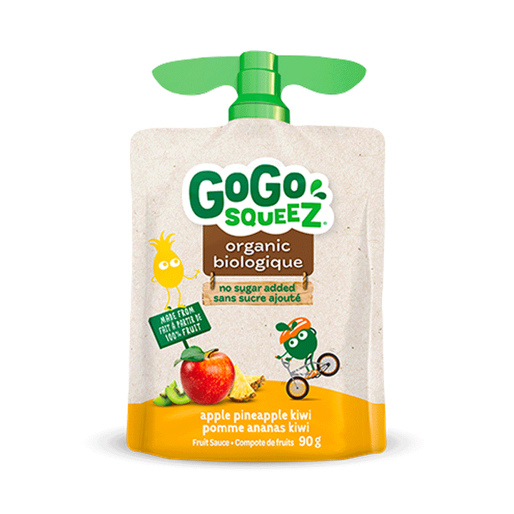 GoGo Squeez Organic Fruit Pouch - Variety Pack, 24x90g