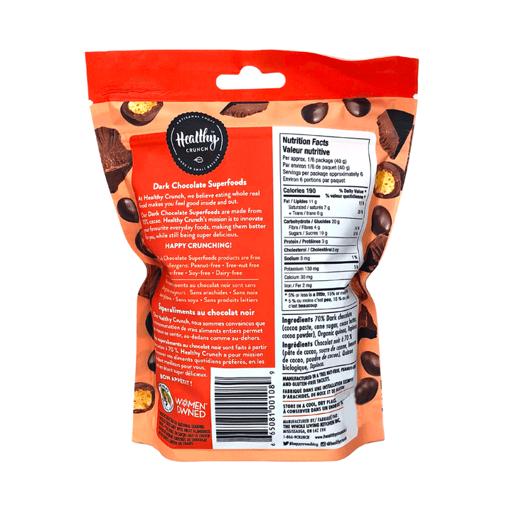 Healthy Crunch Dark Chocolate Superfoods - Quinoa, 235g