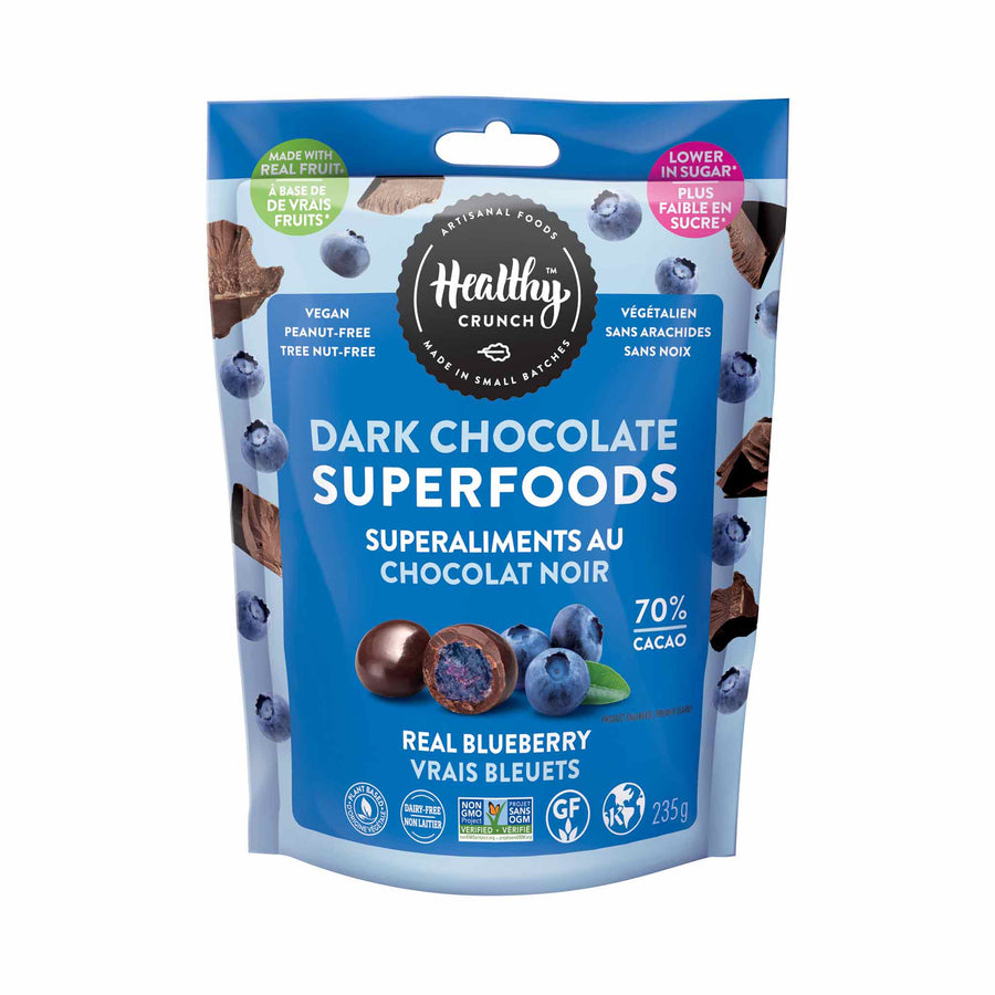 Healthy Crunch Dark Chocolate Superfoods - Real Blueberry, 235g