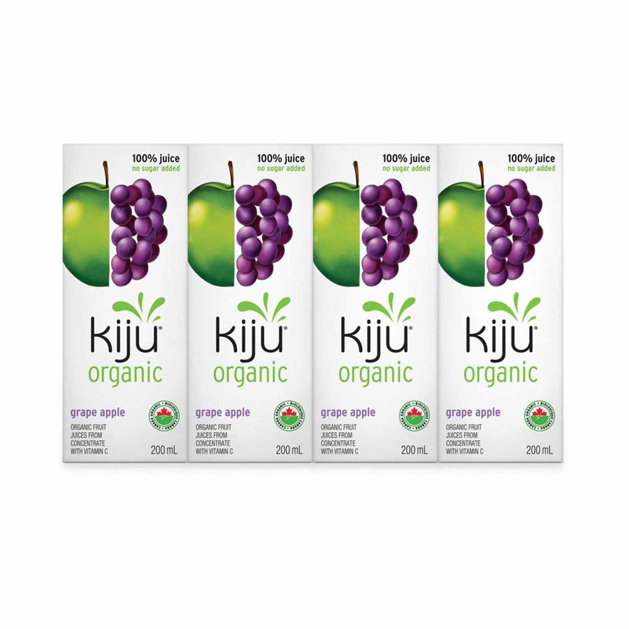 Kiju Organic Apple Grape Juice, 4x200ml