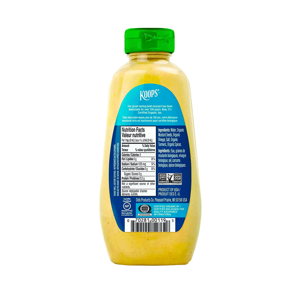 Koops' Organic Dijon Mustard, 325ml