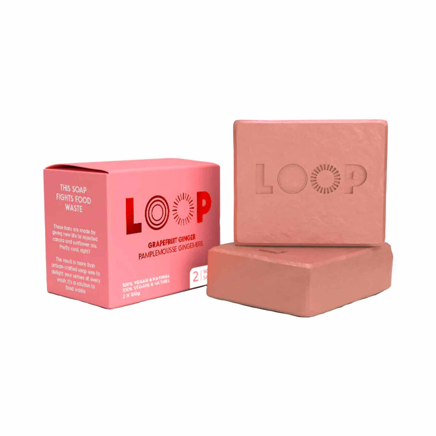 LOOP Grapefruit Ginger Soap Bar, 2x100g