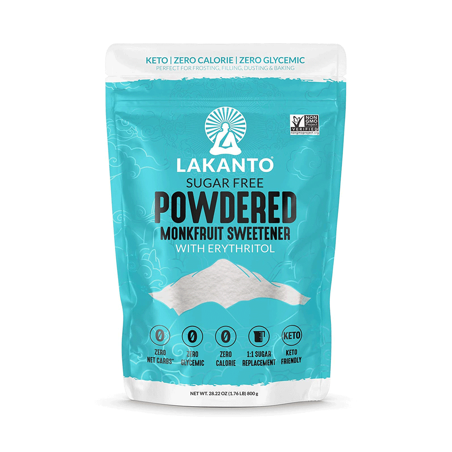 Lakanto Powdered Monkfruit Sweetener 1:1 Sugar Substitute, 454g