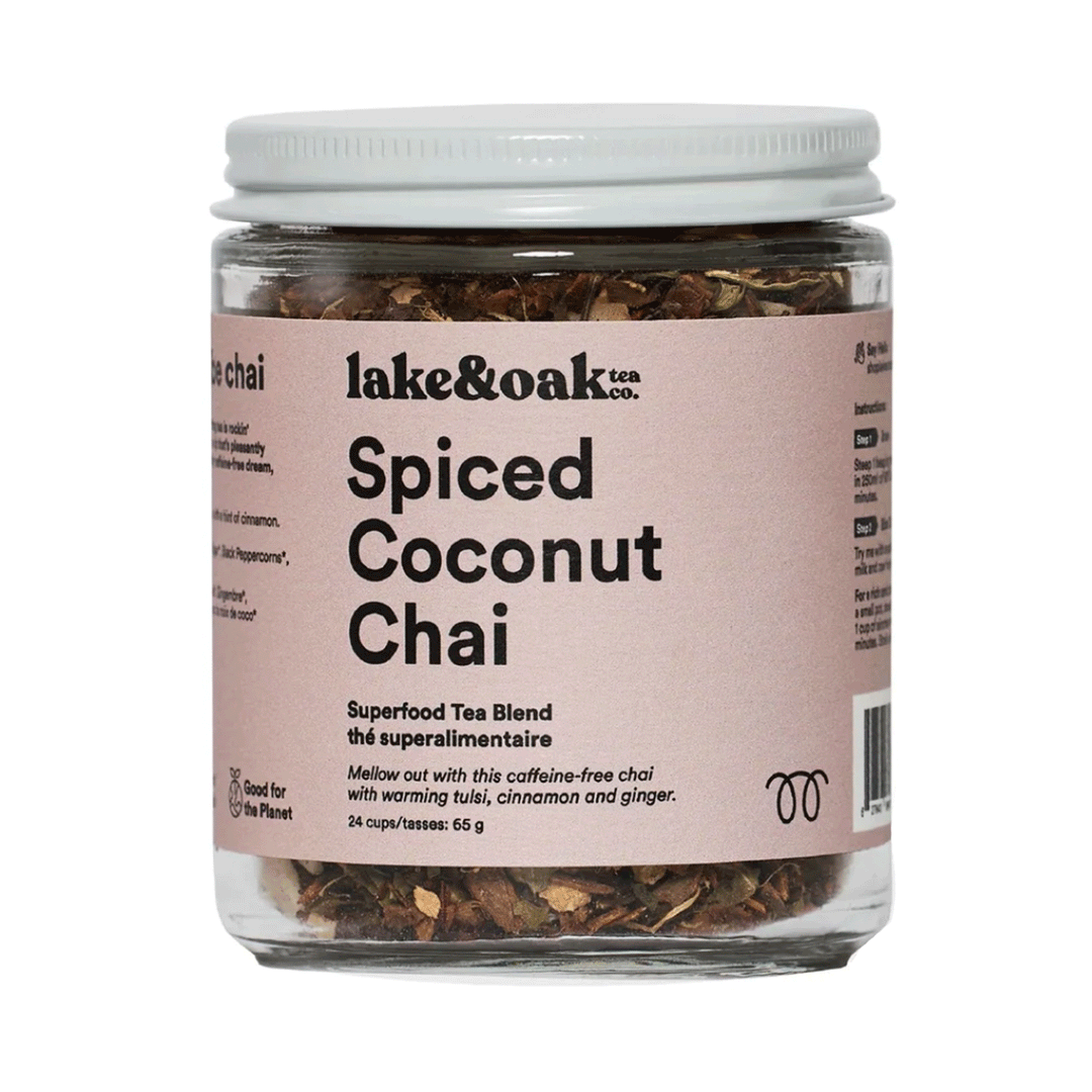 Lake & Oak Tea Co. Spiced Coconut Chai Superfood Tea Blend, 65g
