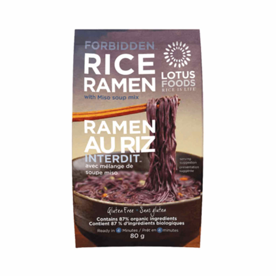 Lotus Foods Forbidden Rice Ramen With White Miso Soup, 80g