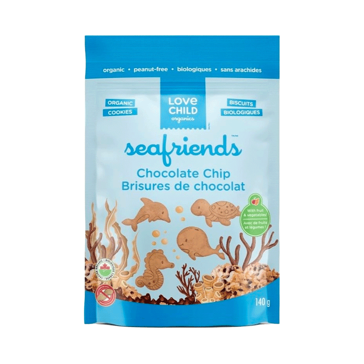 Love Child Organics Sea Friends Organic Cookies - Chocolate Chip, 140g