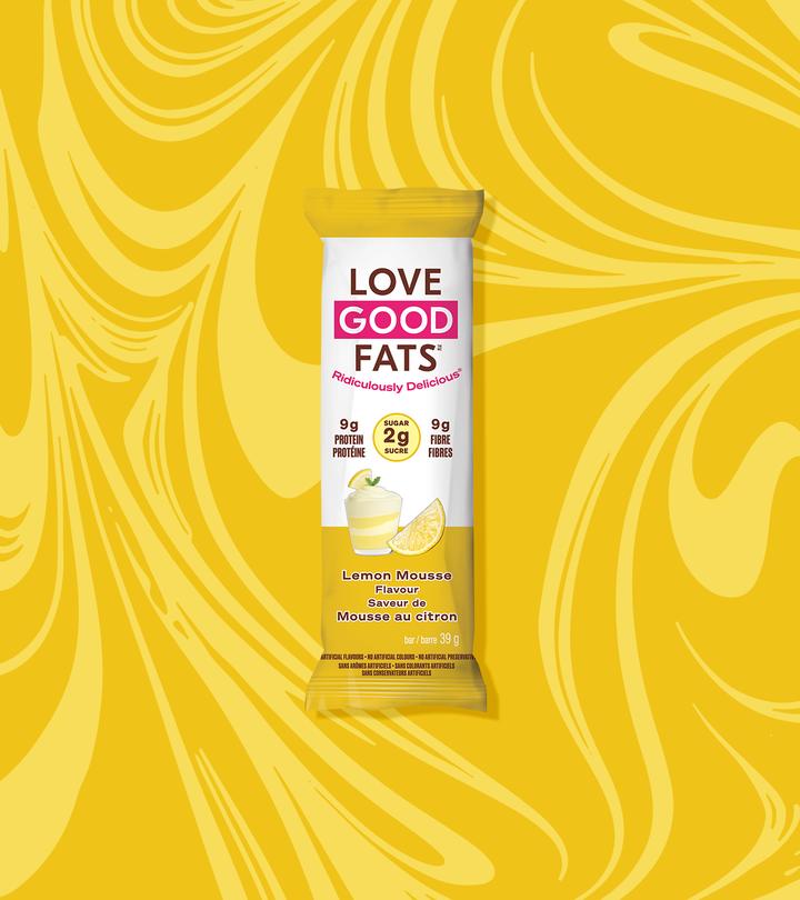 Love Good Fats Lemon Mousse Snack Bar, 4x39g