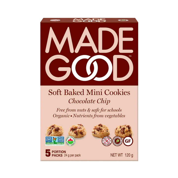 Made Good Chocolate Chip Soft Baked Mini Cookies, 5x24g Packs