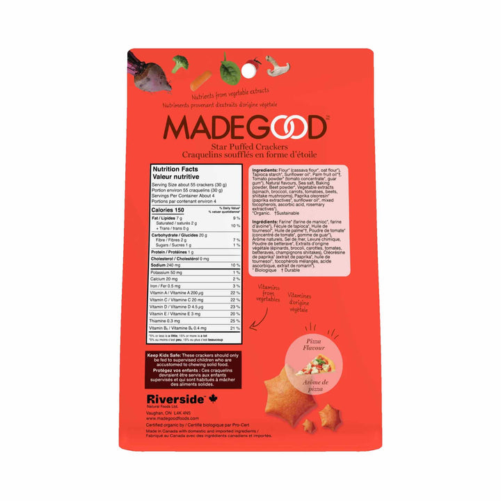 Made Good Star-Puffed Crackers - Pizza, 121g