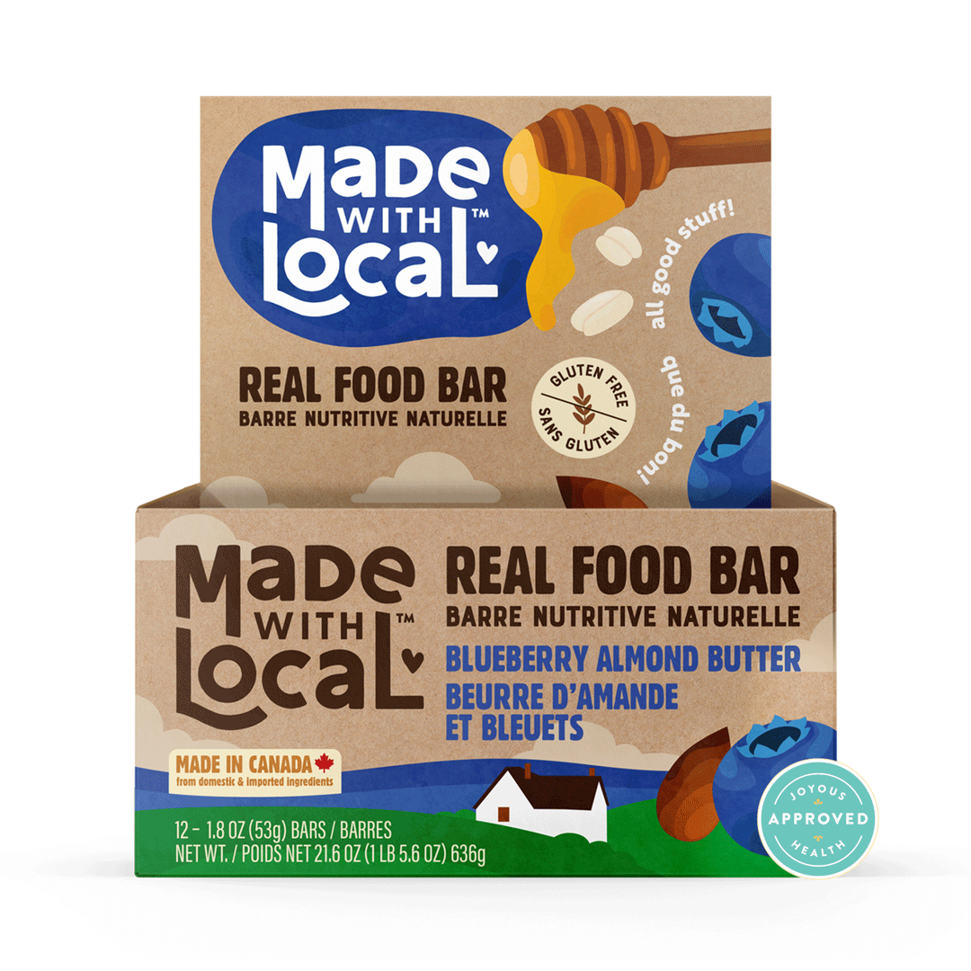 Made With Local Blueberry Grunt Real Food Bar, 12 x 53g