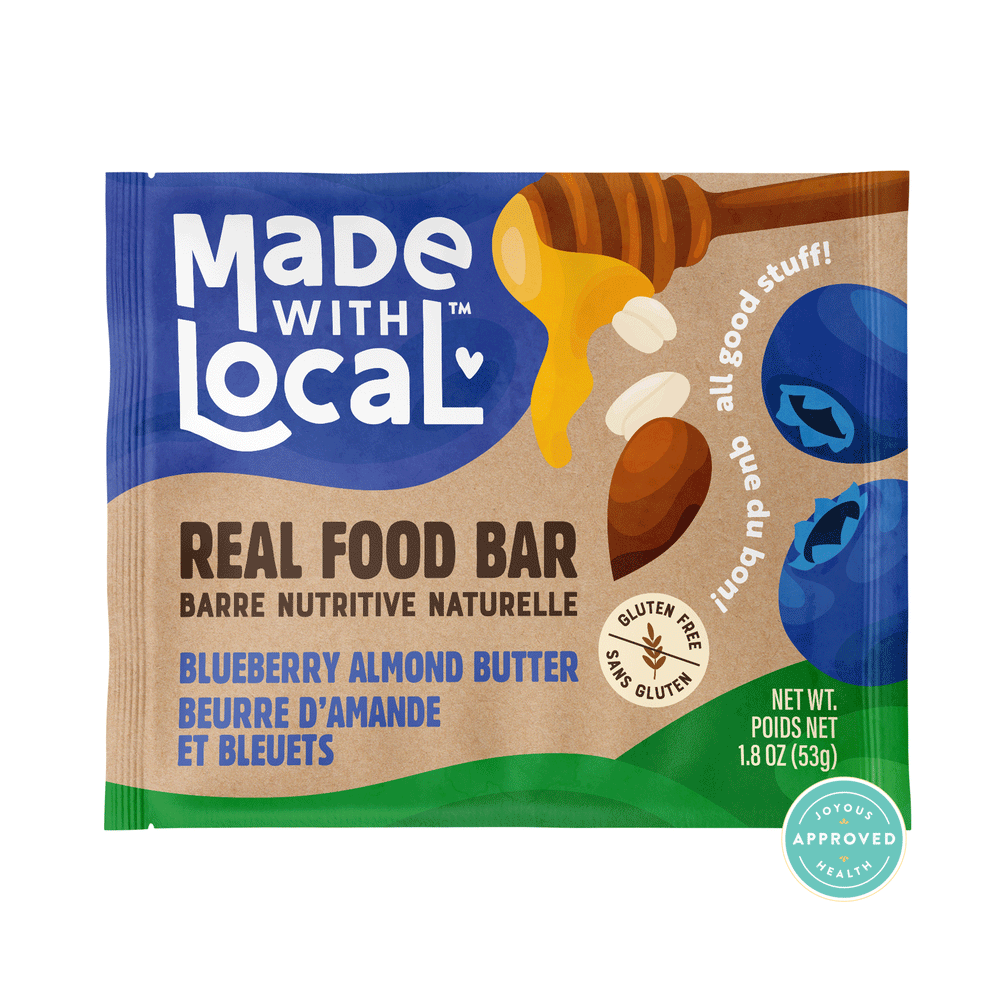 Made With Local Blueberry Grunt Real Food Bar, 12 x 53g
