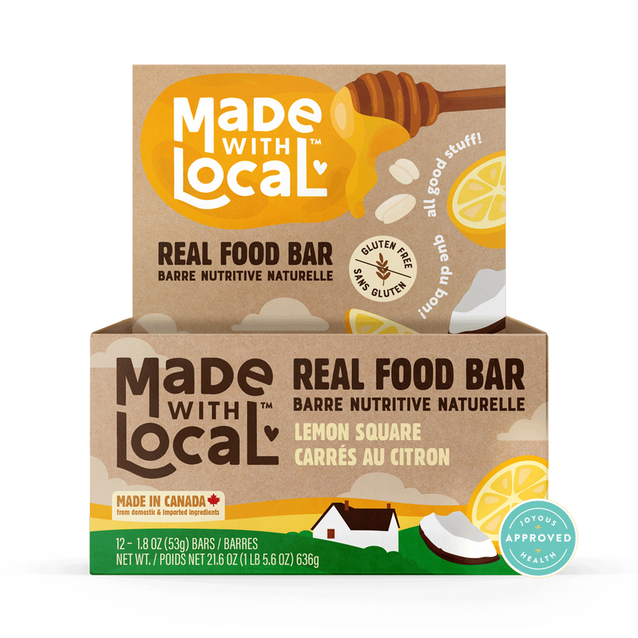 Made With Local Lemon Square Real Food Bar, 12 x 53g