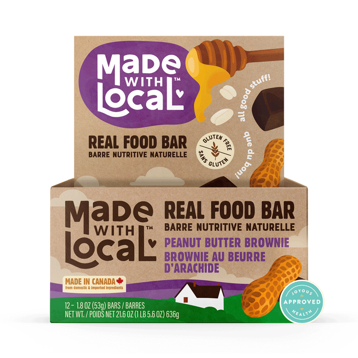 Made With Local Peanut Butter Brownie Real Food Bar, 12 x 53g