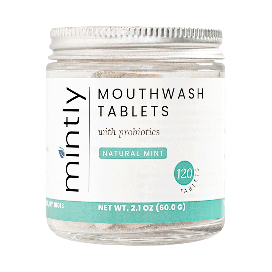 Mintly Mouthwash Tablets With Probiotics, 4-Month Supply