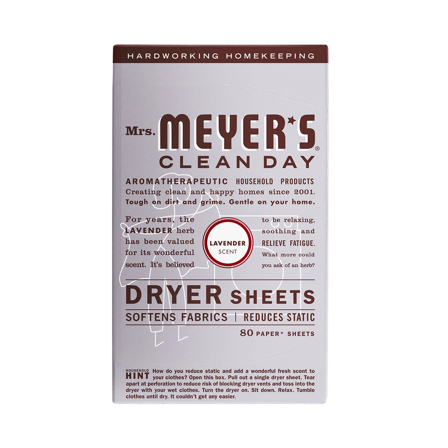Mrs. Meyers Lavender Dryer Sheets, 80 Count