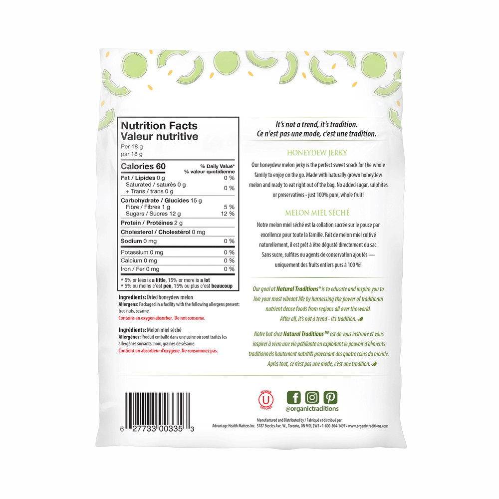 Natural Traditions Honeydew Jerky, 36g