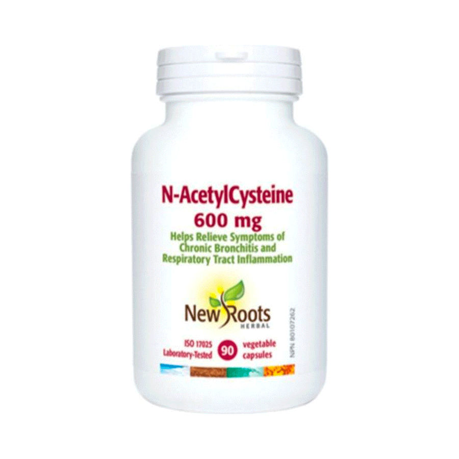 New Roots N-AcetylCysteine 600 mg, 90 Capsules