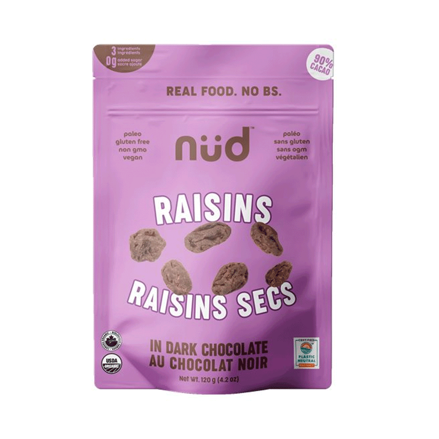 Nud Chocolate Covered Raisins, 100g