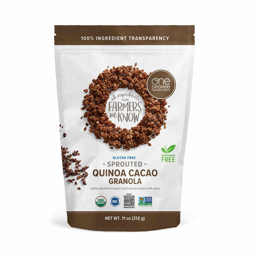 One Degree Sprouted Oat Granola - Quinoa Cacao, 312g