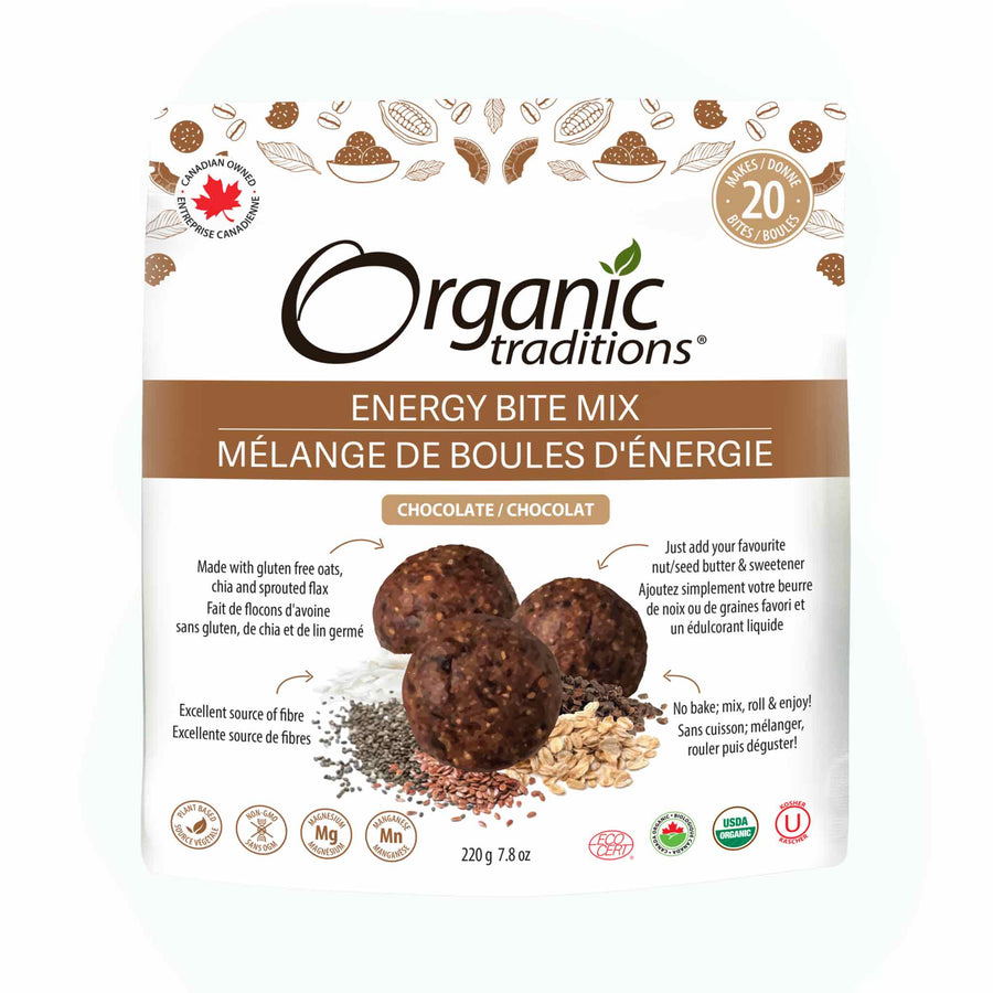 Organic Traditions Chocolate Energy Bite Mix, 220g